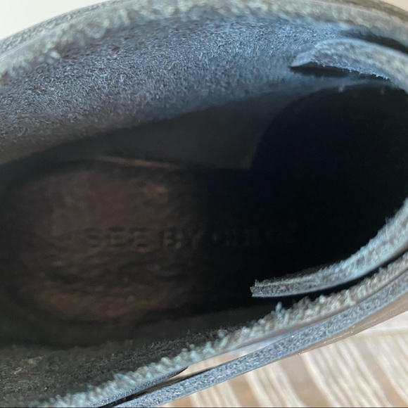 See by Chloè Wedge Strappy Ankle Round Toe Lug Bottom Booties (Size:40) - Picture 9 of 12